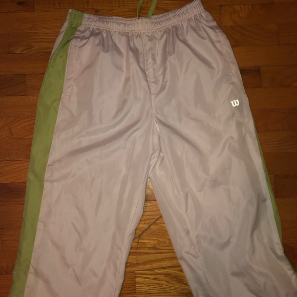White and green windbreaker joggers - Picture 1 of 2